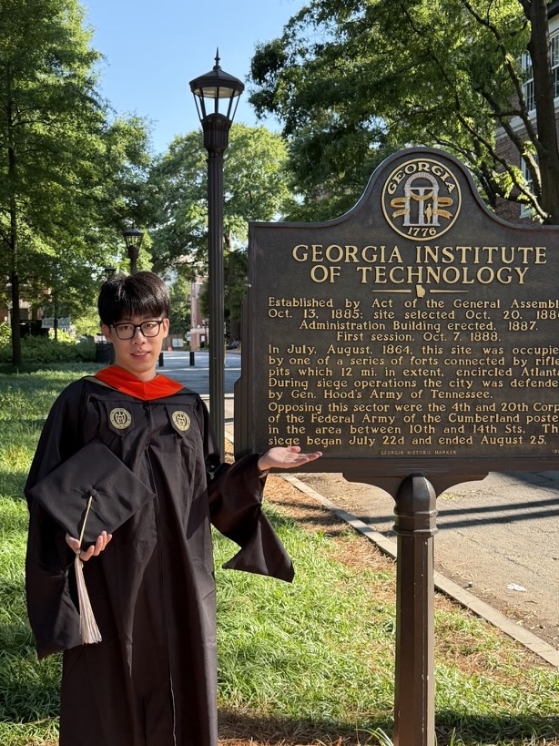 Yitao Xu in Georgia Tech graduation regalia